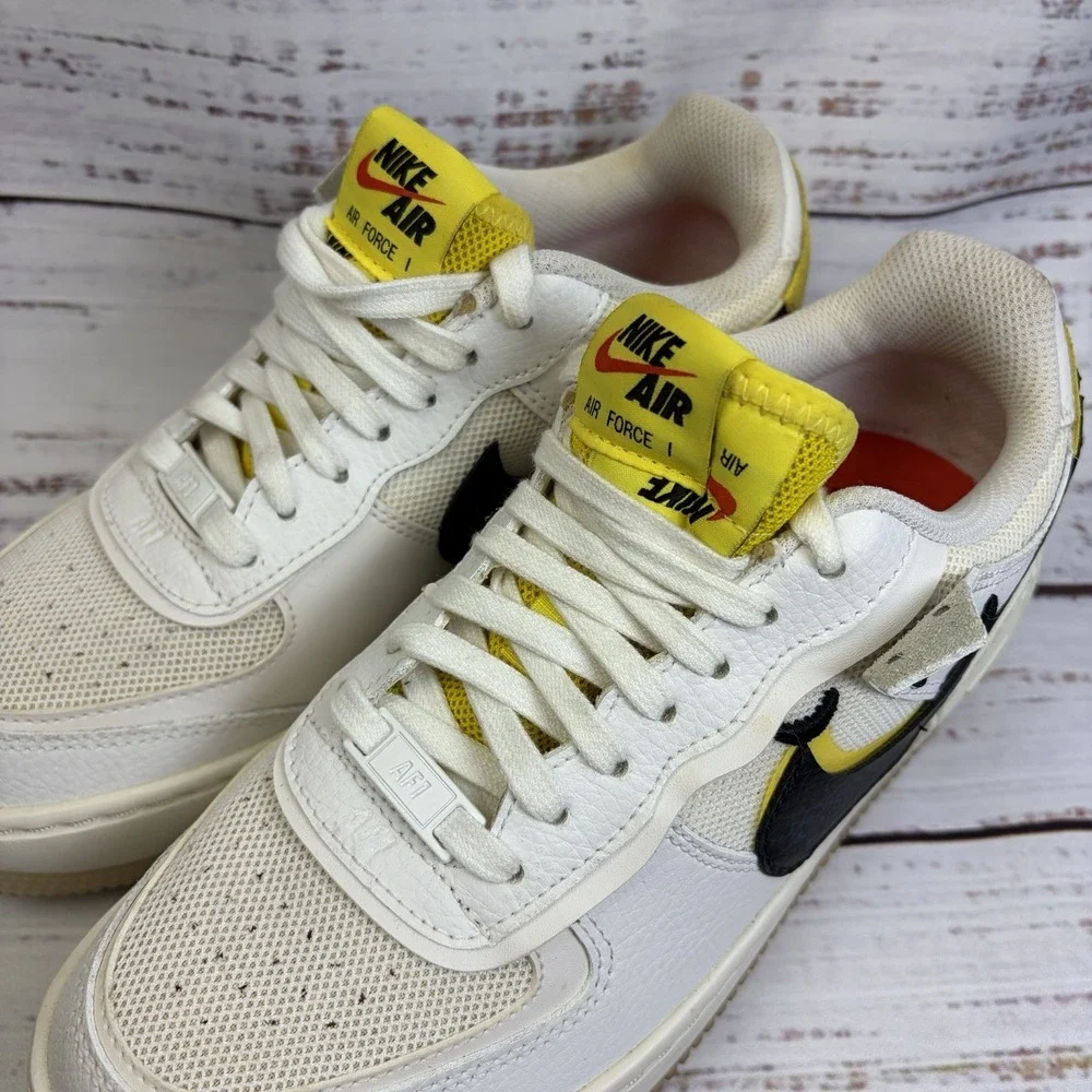 Nike Air Force 1 Shadow 'Go the Extra Smile' White Sneakers, Size 7.5 DO5872-100